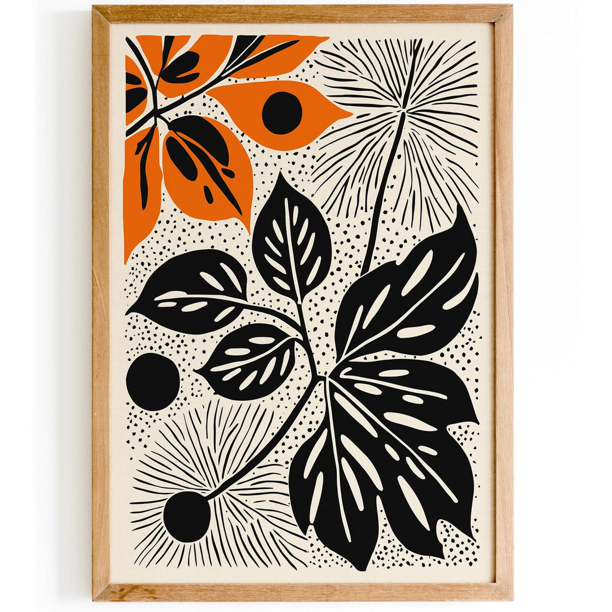 Abstract Natural Print Black Abstract Nature Art Print – HypeSheriff Europe