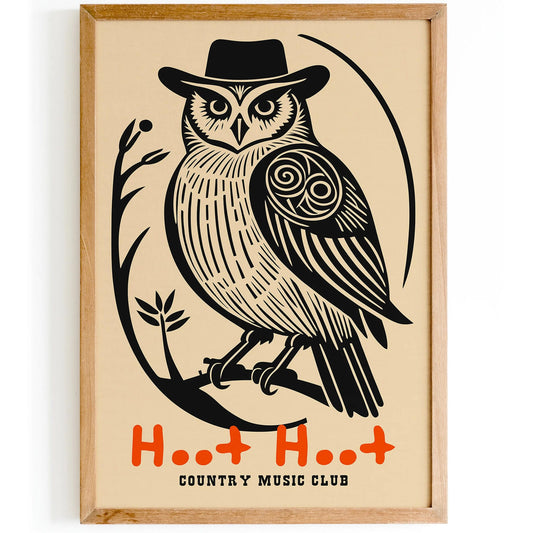 Hoot Hoot Country Music Club Poster