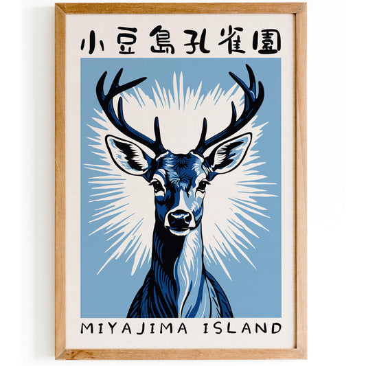 Miyajima Island Stag Poster