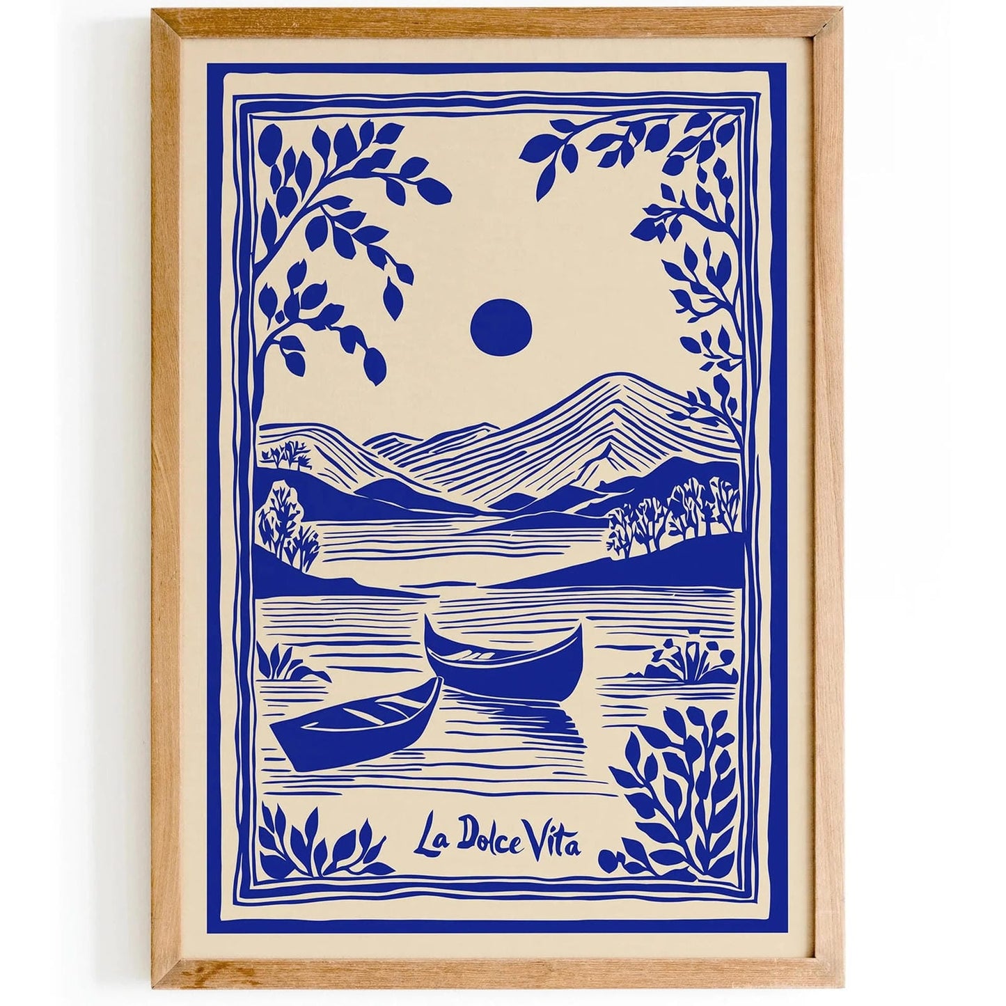 La Dolce Vita Italian Blue Indigo Art Print