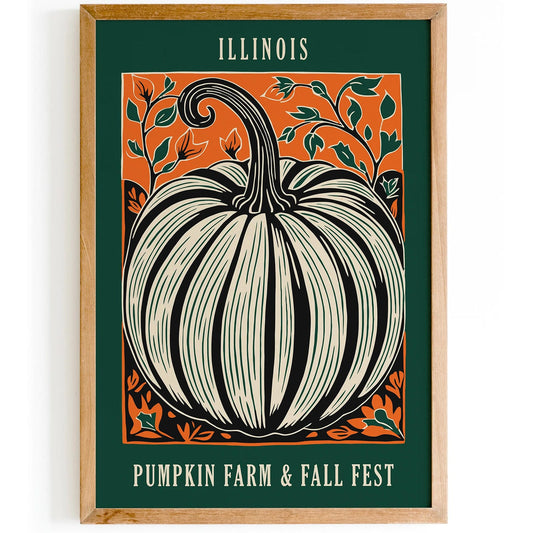 Pumpkin Farm Illinois Poster