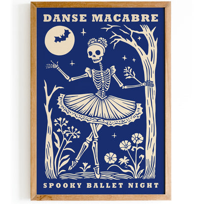 Danse Macabre Spooky Ballet Night Poster