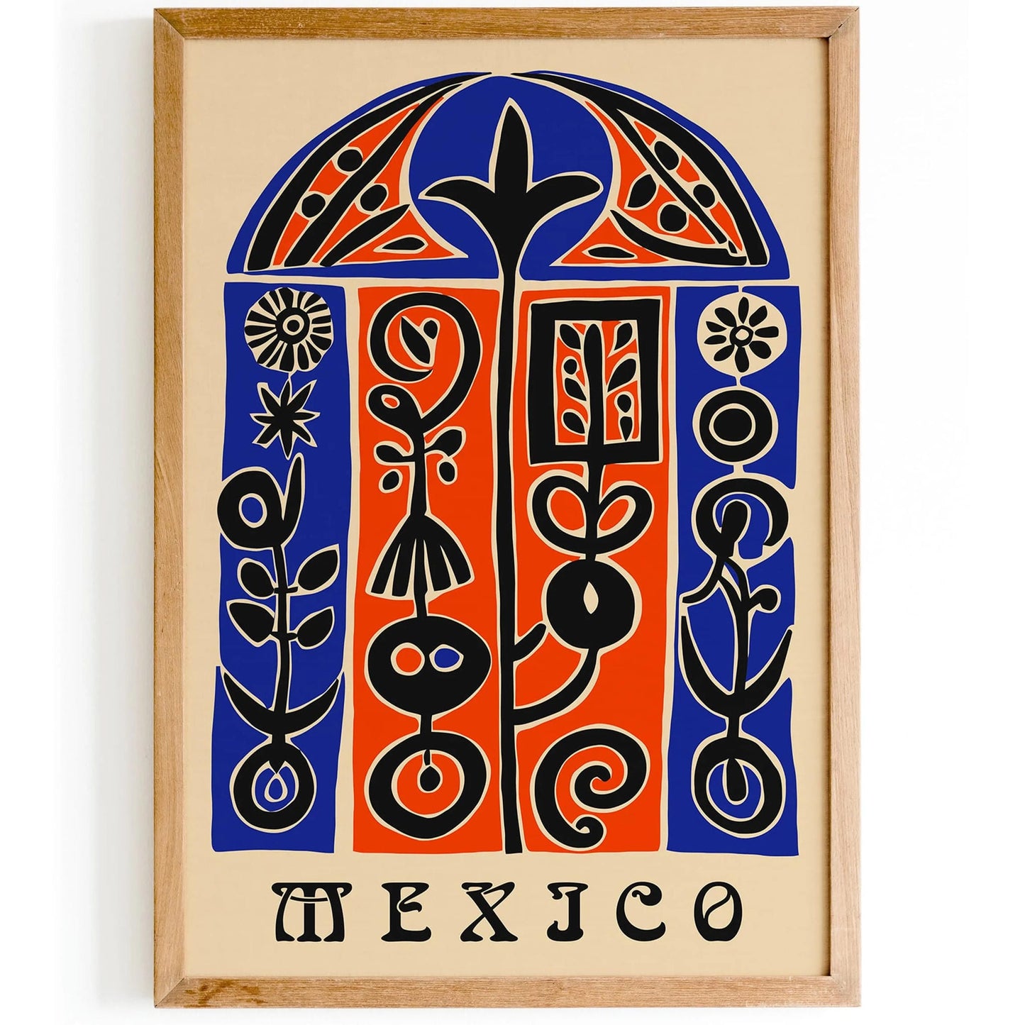 Ethnic Abstract Mexico Travel Poster