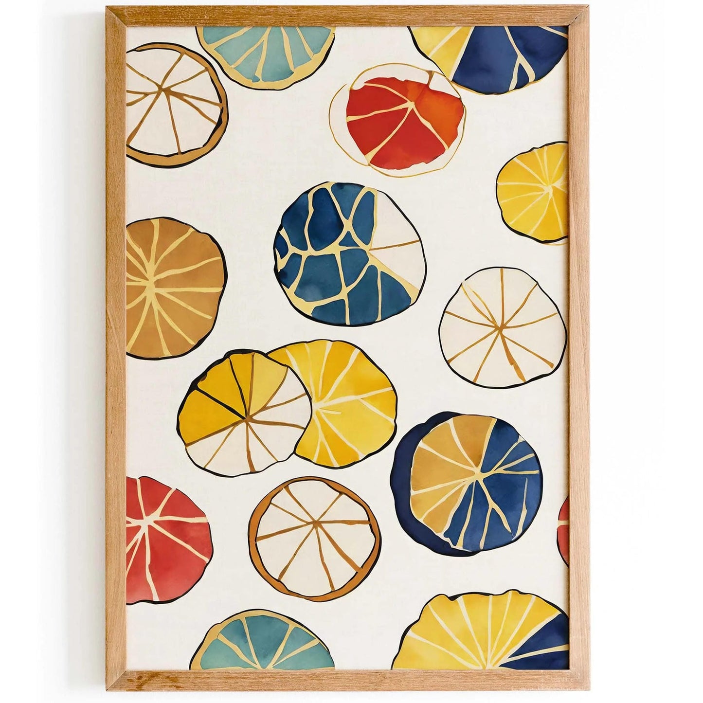 Citrus Slices Abstract Fruit Wall Art Print