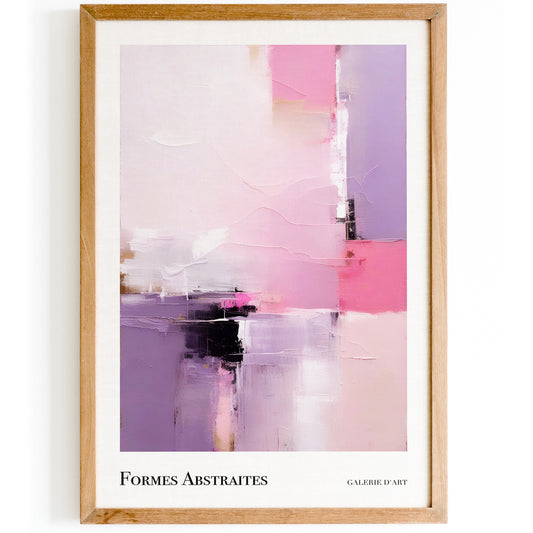 Formes Abstraites: Purple Abstract Painting Print