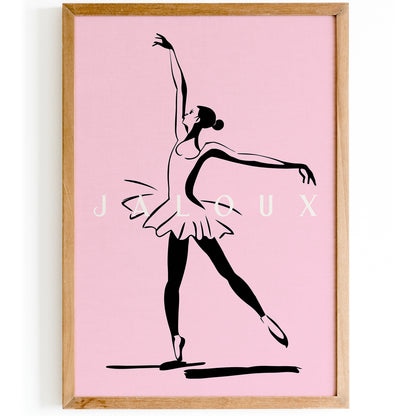 Minimalist French Ballet Wall Art Print