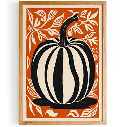 Pumpkin Art Print for Kitchen Decor