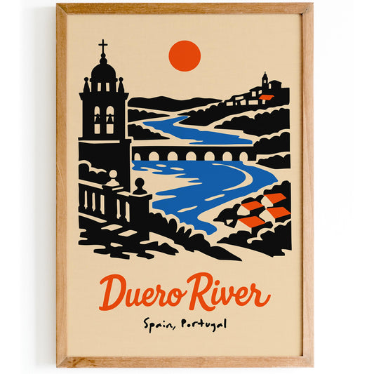 Duero River Spain Portugal Travel Poster