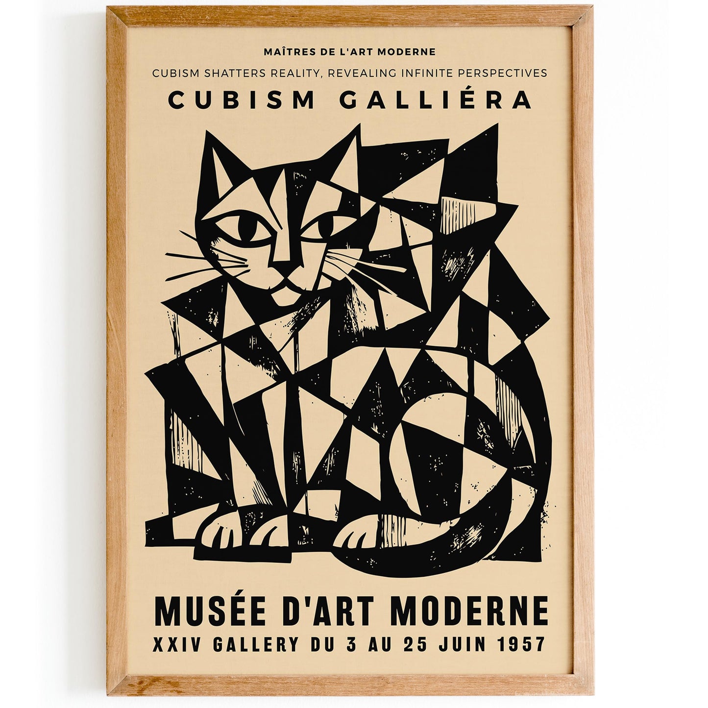 Cubism Galliera Exhibition Poster – Modern Art Print