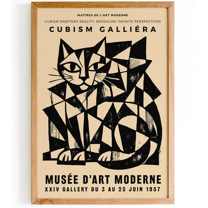 Cubism Galliera Exhibition Poster – Modern Art Print