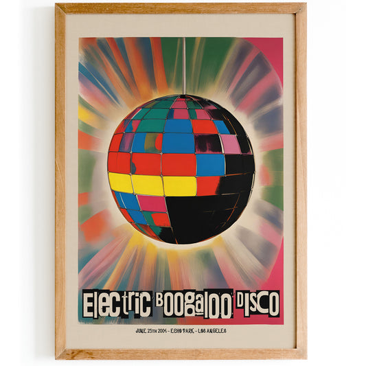 Electric Boogaloo Disco Los Angeles 70s Art Print