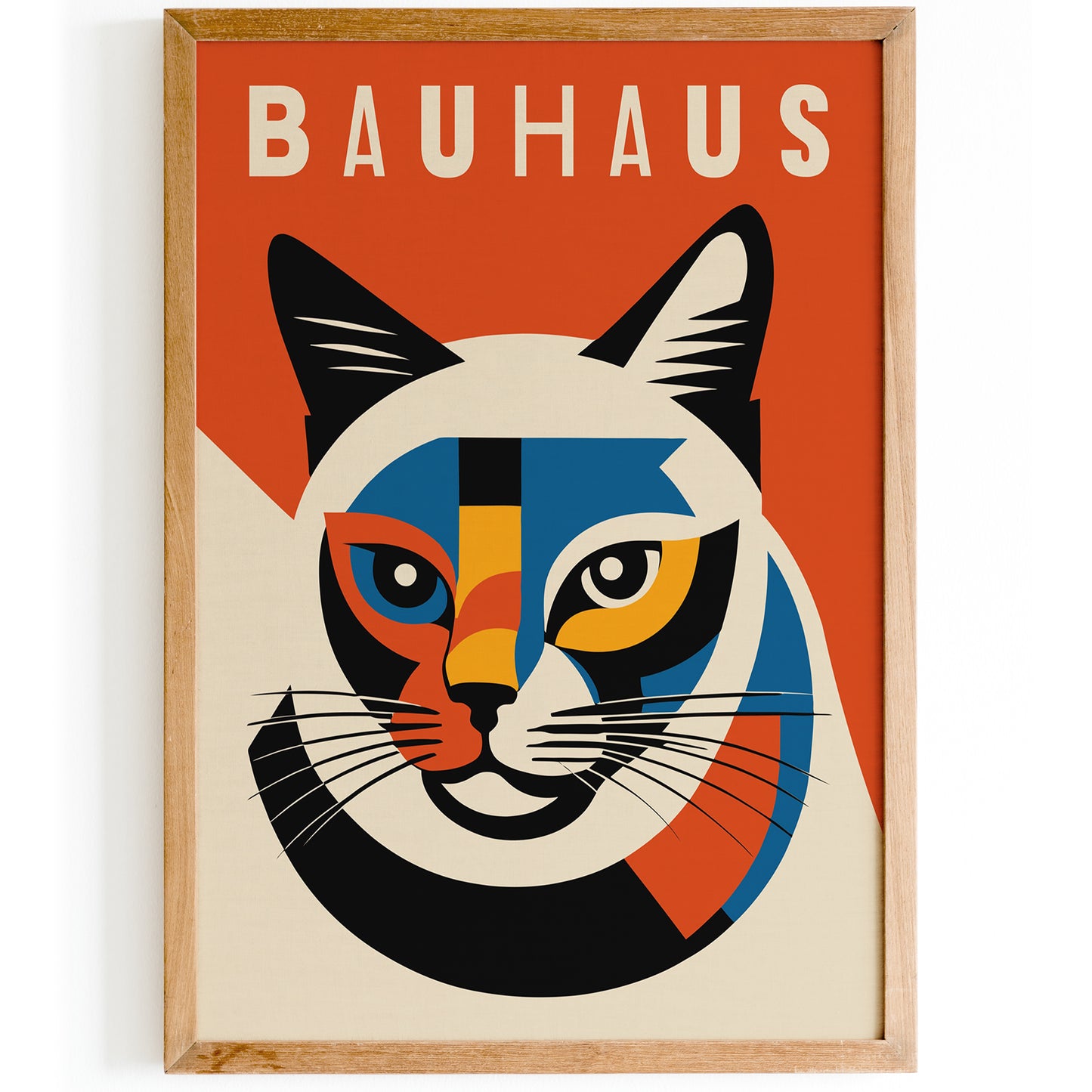 Bauhaus Cat Minimalist Poster