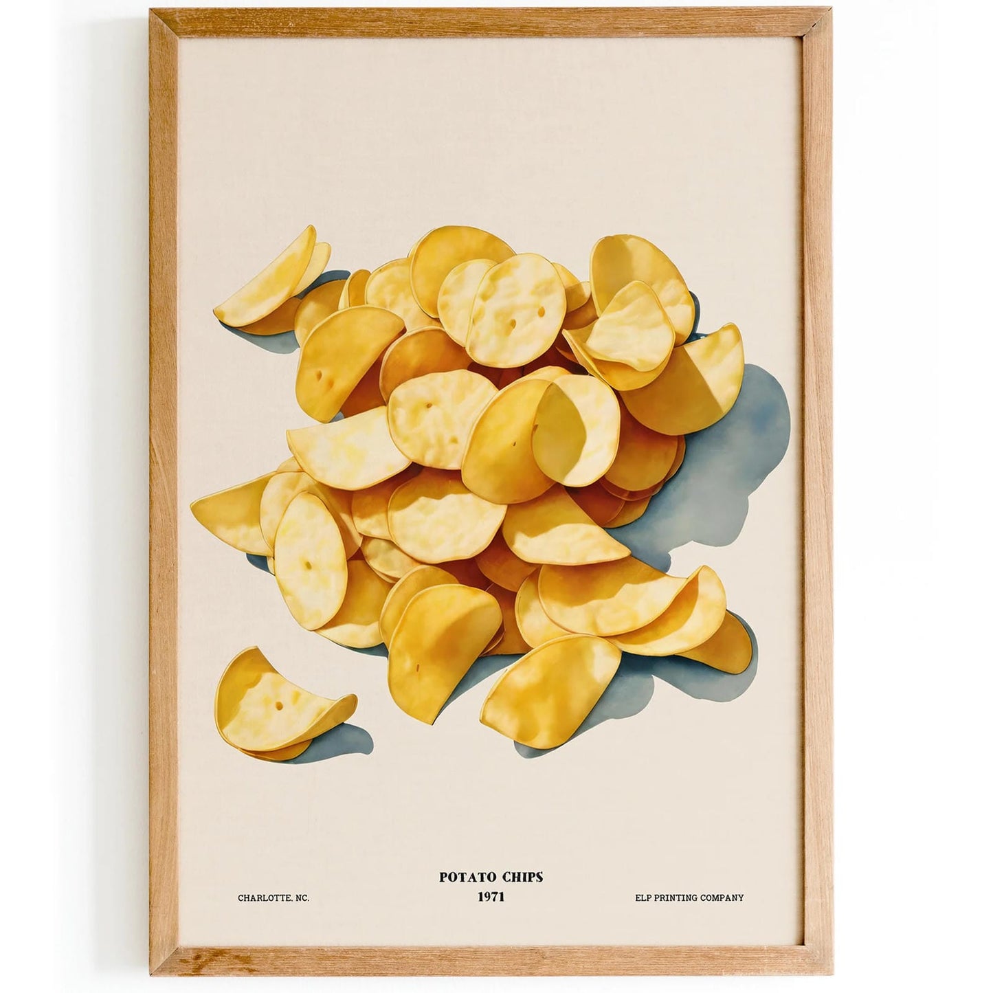 Vintage 1971 Potato Chips Art Print
