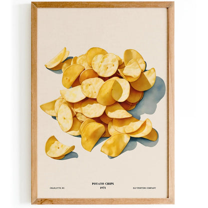 Vintage 1971 Potato Chips Art Print