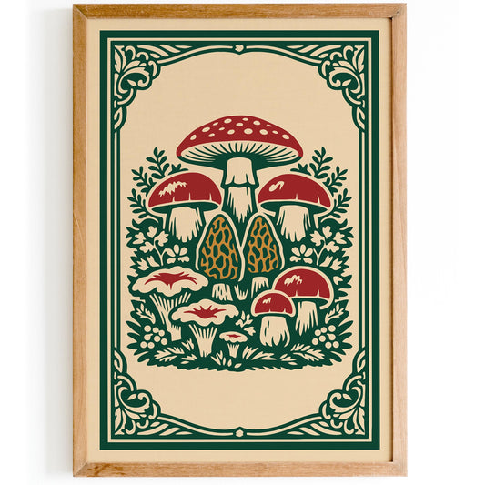 Forest Gems Vintage Cottagecore Art Poster