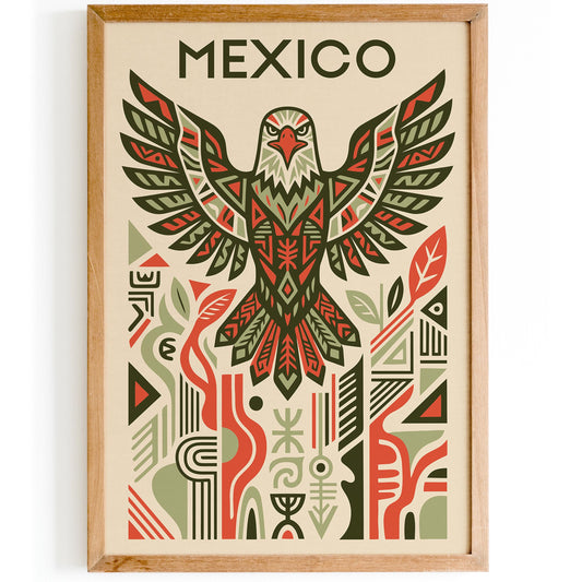Mexico Eagle Art Poster