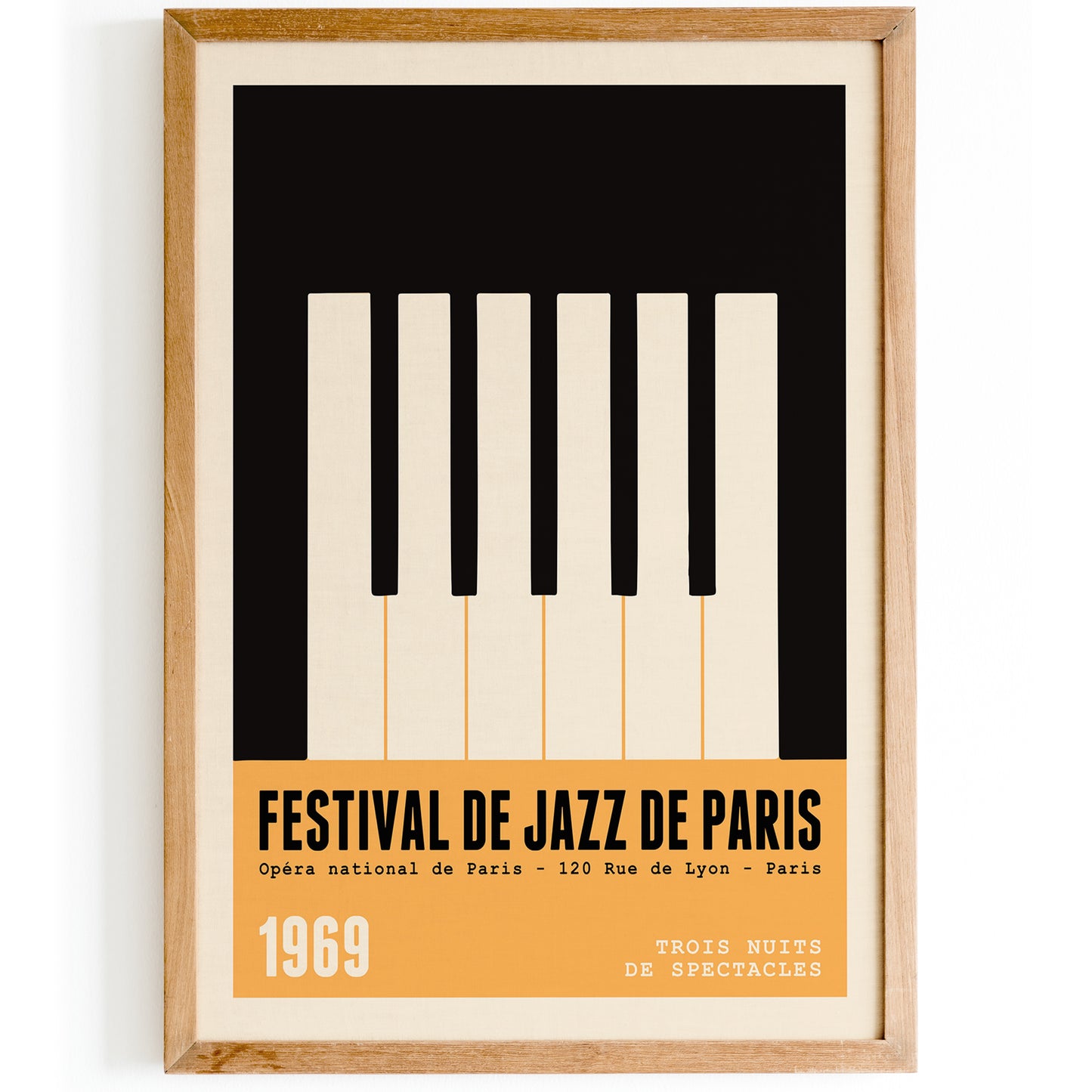 Festival De Jazz De Paris 1969 Piano Poster