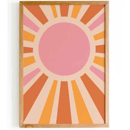 70s Inspired Sun Poster