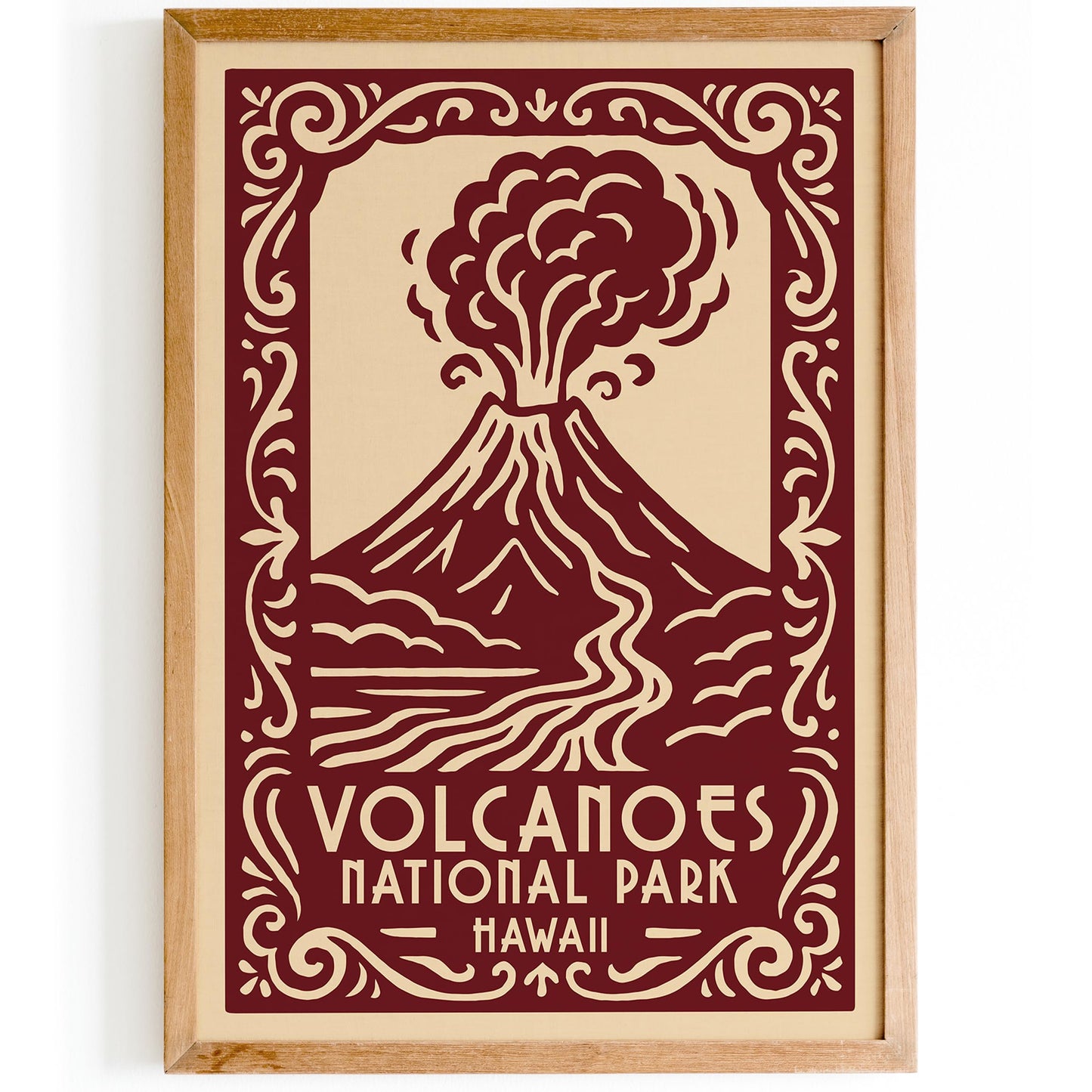 Volcanoes National Park Poster - Hawaii Travel Wall Art