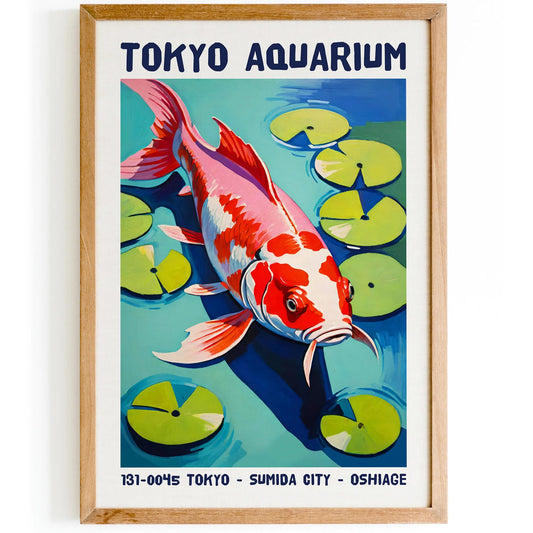 Tokyo Aquarium Lily Pond Poster