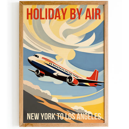 Retro Travel Poster NY to LA