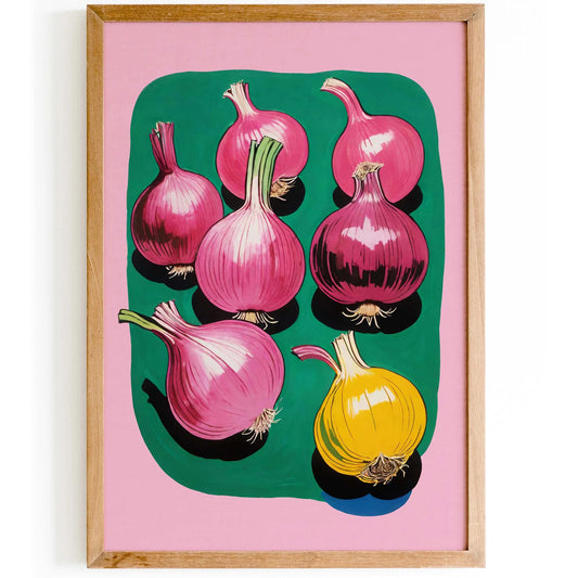 Pink & Yellow Onions – Art Print