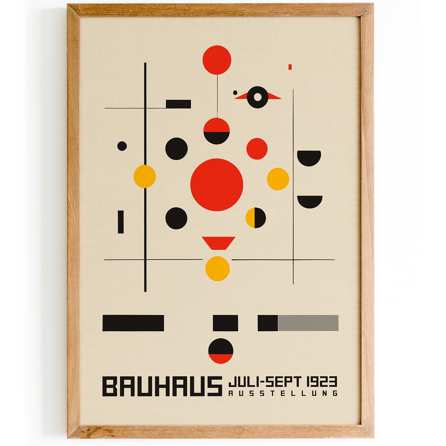 Minimalist Bauhaus Planets Poster