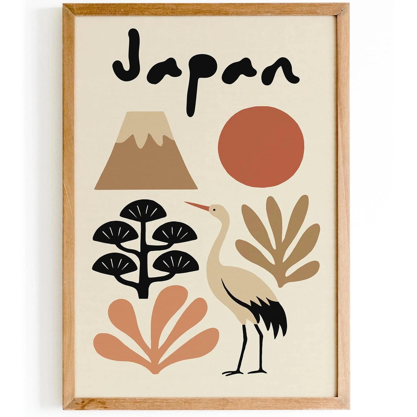 Japan Neutral Tones Travel Art Print