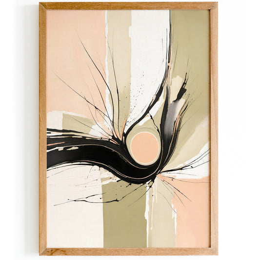 Peach Fuzz Abstract Wall Art Print