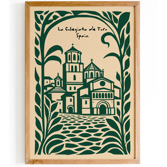 La Colegiata de Toro Spain Travel Poster