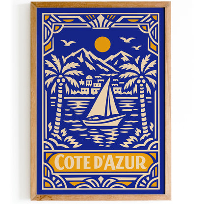 Côte d’Azur France Poster – Coastal Wall Art