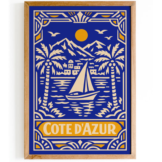 Côte d’Azur France Poster – Coastal Wall Art