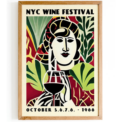 NYC Wine Festival Vintage Poster