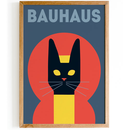 Bauhaus Cat Geometric Print