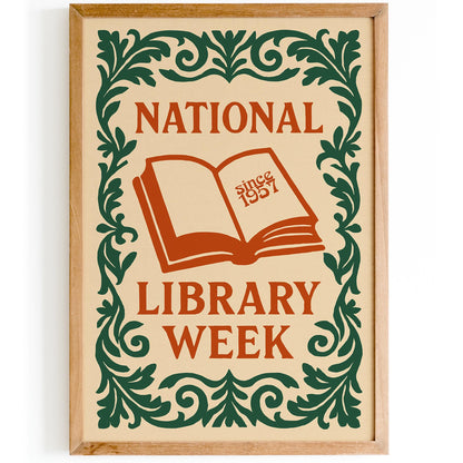 National Library Week Vintage Poster