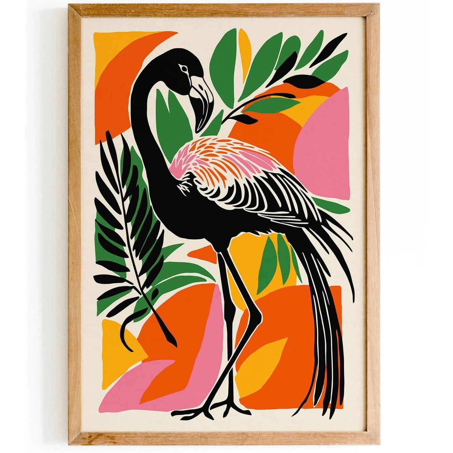 Colorful Tropical Flamingo Wall Art