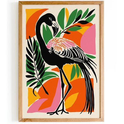 Colorful Tropical Flamingo Wall Art