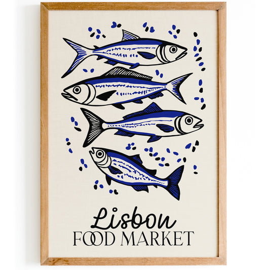 Lisbon Food Market Poster