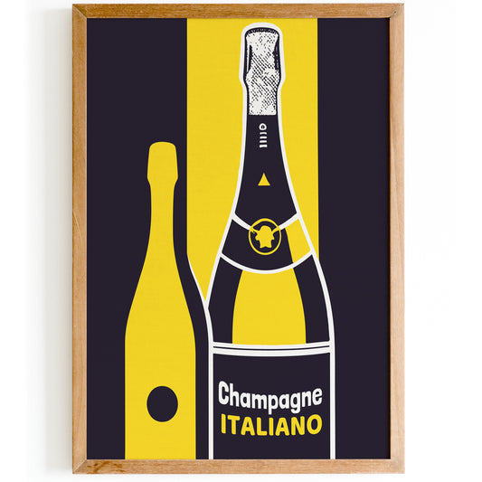 Italian Champagne Retro Poster