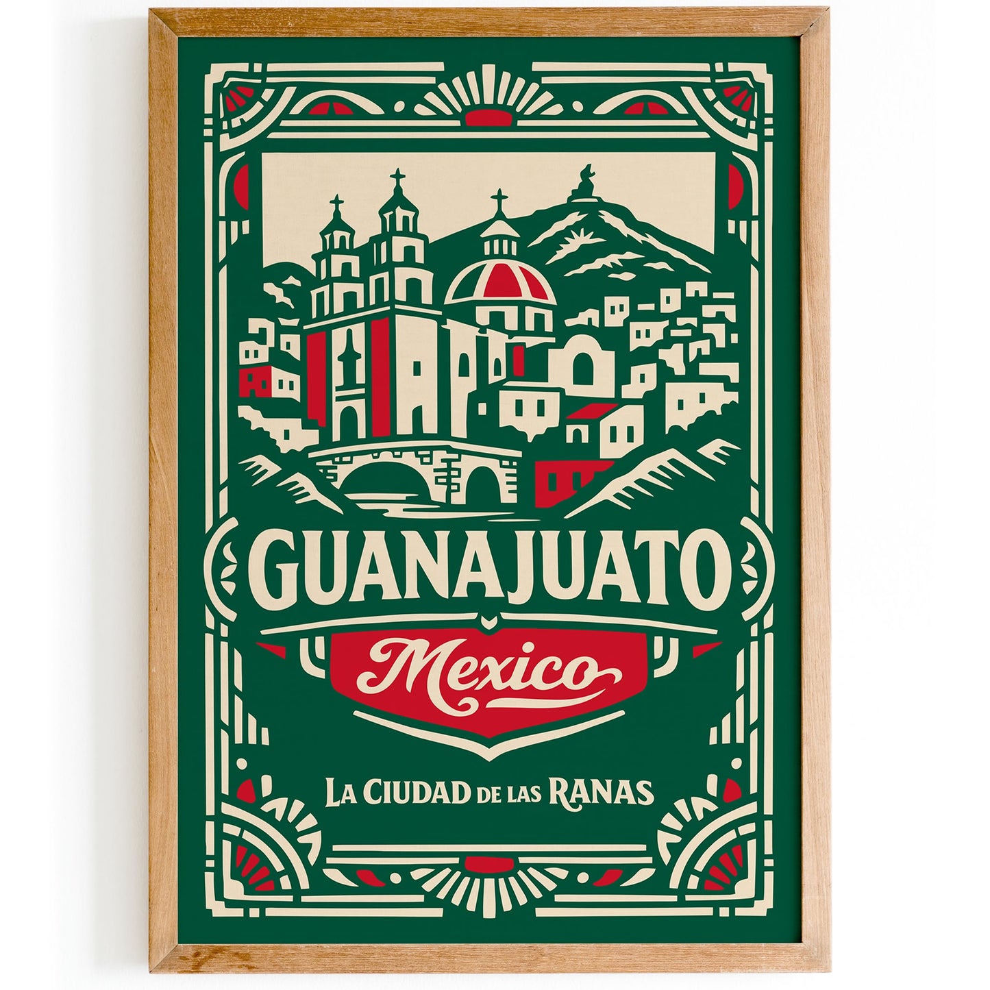 Guanajuato Mexico Cityscape Wall Art Poster Print