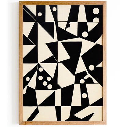 Black and White Geometric Wall Art
