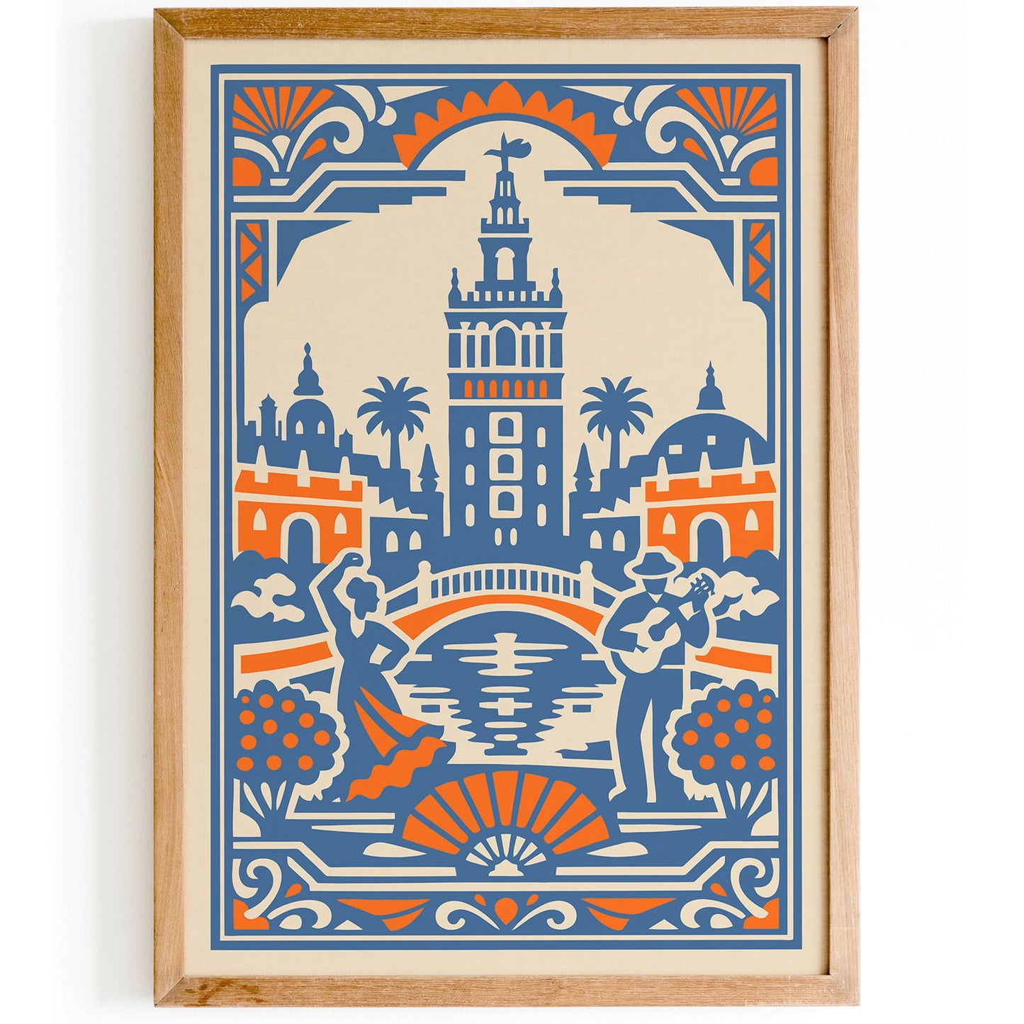 Seville Andalusia Travel Poster – Spain Wall Art Print