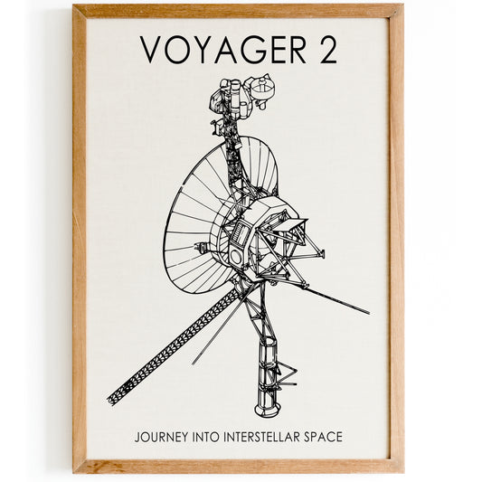 Voyager 2 Space Probe Poster