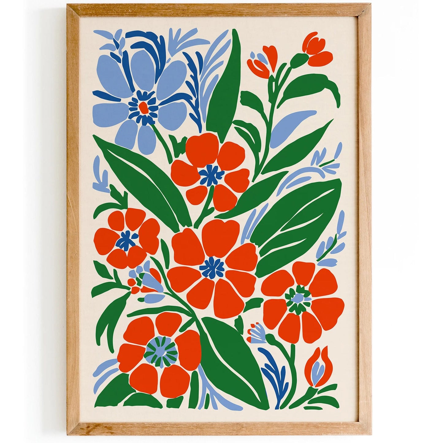 Retro Style Flowers Illustration Poster 2025