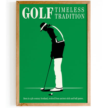 Minimal Golf Wall Art Poster