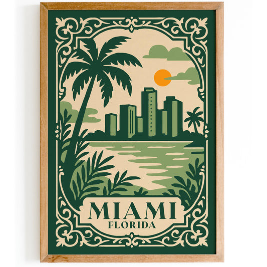 Miami Florida Travel Poster