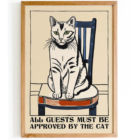 Cat Approval Poster Print
