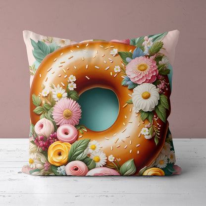 Delicious Donut Throw Pillow