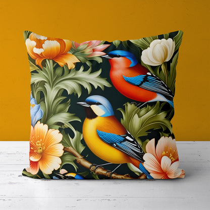 William Morris Birds Pillow – Garden Decor