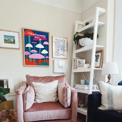 Mushrooms Babe Colorful Poster